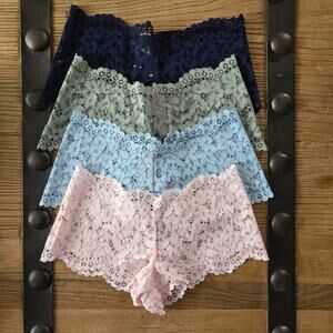 Victoria's Secret Body by Victoria Lace Shortie Panty Bundle Sz XS New 4 pieces